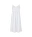 Robe Mi-longue Bretelles Fines Motif/style Broderie Femme Blanc Neige Vero Moda-1
