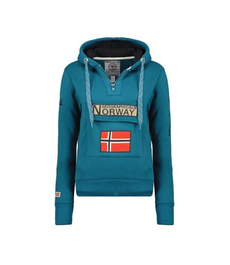 Sweat à Capuche Bleu Femme Geographical Norway Lady - L