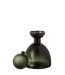 Vase Bouteille Bouchon en Verre Yoko 29cm Vert Foncé-2