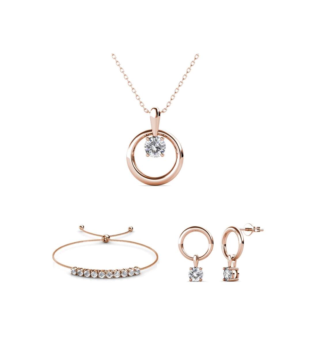 Parures Mia Octavia, Cristal d'Autriche, Zircon Blanc-1