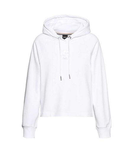 Sweat à capuche emaes femme blanc Boss