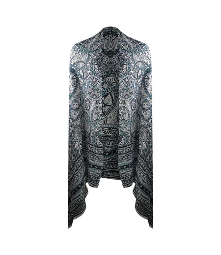 Unisex Adult Jafari Rectangle Scarf One Size Black Inoa