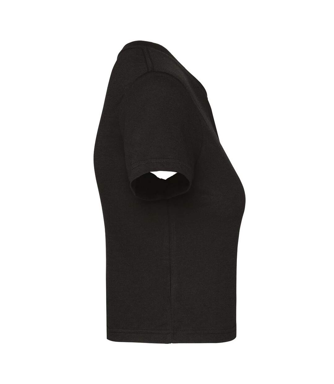 Womens/ladies Triblend Crop Top Black Proact-3