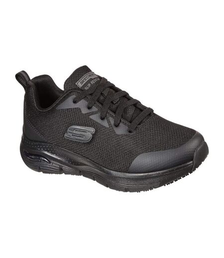 Womens/ladies Arch Fit Safety Shoes Black Skechers