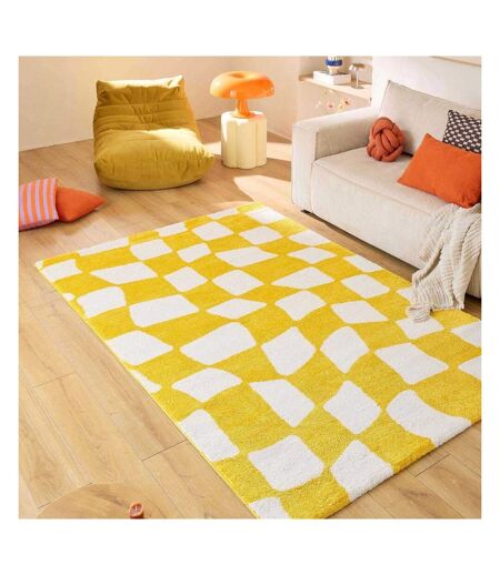 Tapis intérieur à poils longs Swing 383 jaune 200 x 280 cm