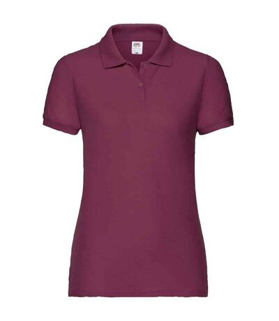 Polo manches courtes femme bordeaux Fruit of the Loom Fruit of the Loom