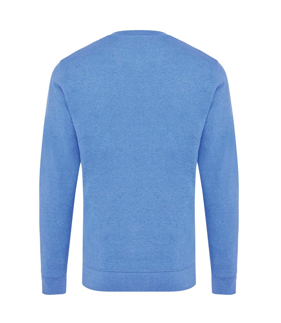 Unisex adult denali recycled cotton undyed sweatshirt heather blue Iqoniq-2