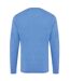 Unisex adult denali recycled cotton undyed sweatshirt heather blue Iqoniq-2