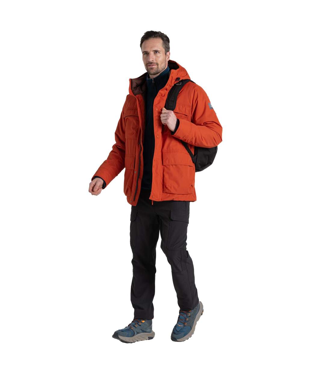 Veste imperméable breckon homme rouge orangé Craghoppers-4