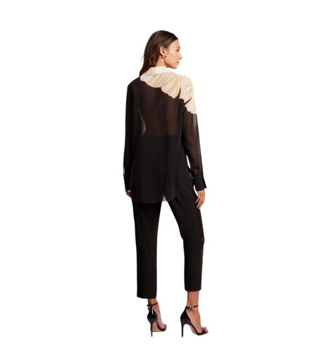 Blouse Manches Longues Motif/style Floral Femme Noir Ted Baker