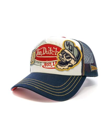 Casquette Marine/Blanc/Rouge Homme Von Dutch Badge - Taille unique