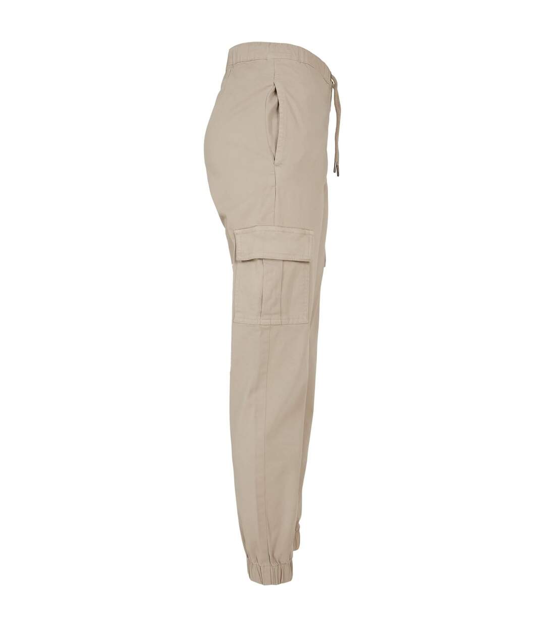 Womens/ladies Cargo Pocket High Waist Jogging Bottoms Soft Seagrass Urban Classics-4