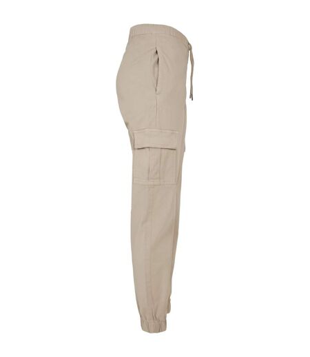 Womens/ladies Cargo Pocket High Waist Jogging Bottoms Soft Seagrass Urban Classics