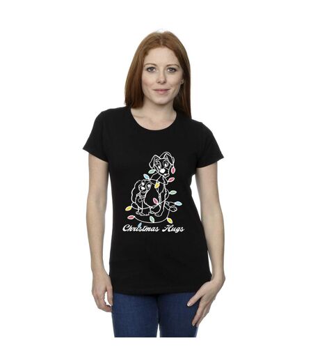 Disney Femme/Ladies Lady And The Trump Christmas Hugs - T-shirt en coton (Noir) - UTBI26139