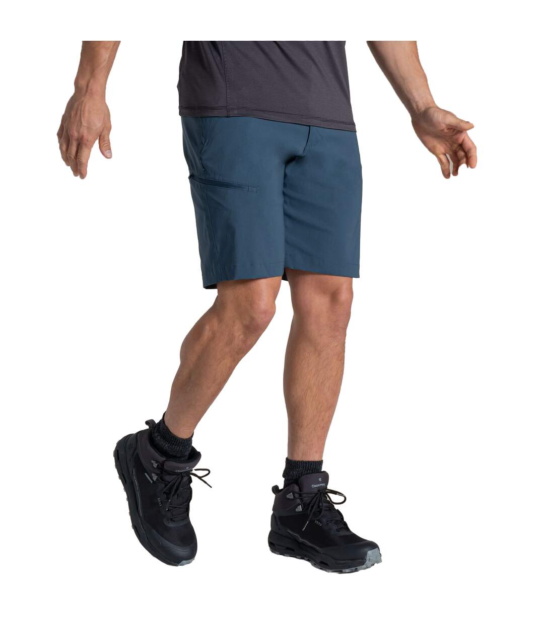 Short Décontracté À Taille Semi-élastiquée Kiwi Pro Homme Bleu Gris Foncé Craghoppers-1