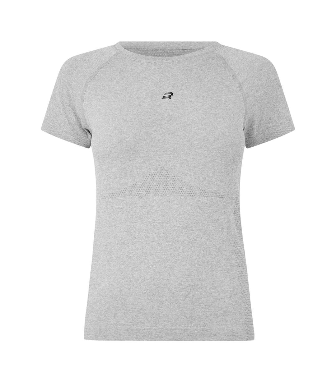 Womens/ladies Logo Performance Gym Top Grey Melange Rohnisch-2