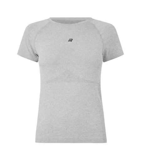 Womens/ladies Logo Performance Gym Top Grey Melange Rohnisch