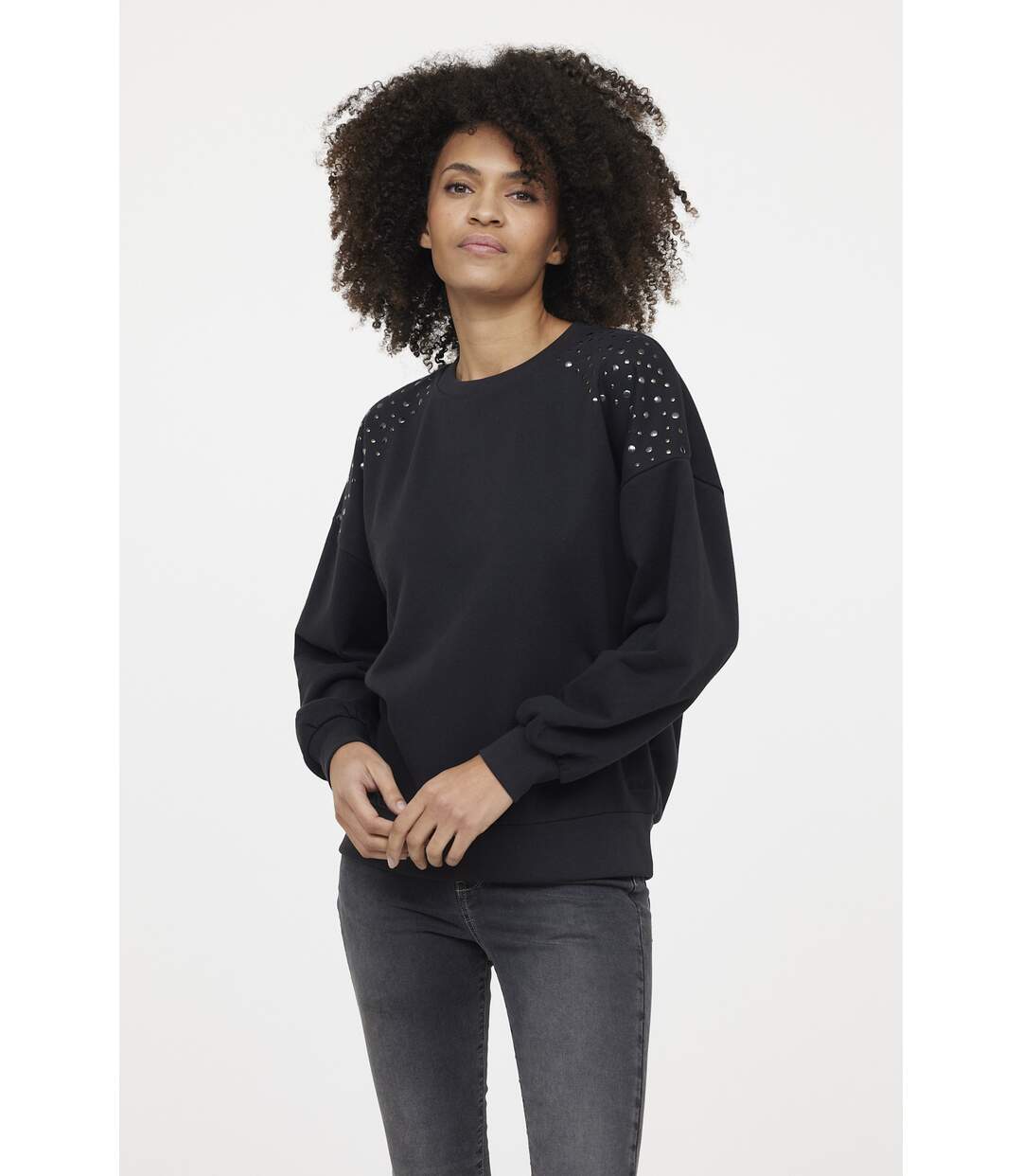 Sweatshirt manches longues coton loose ECLI