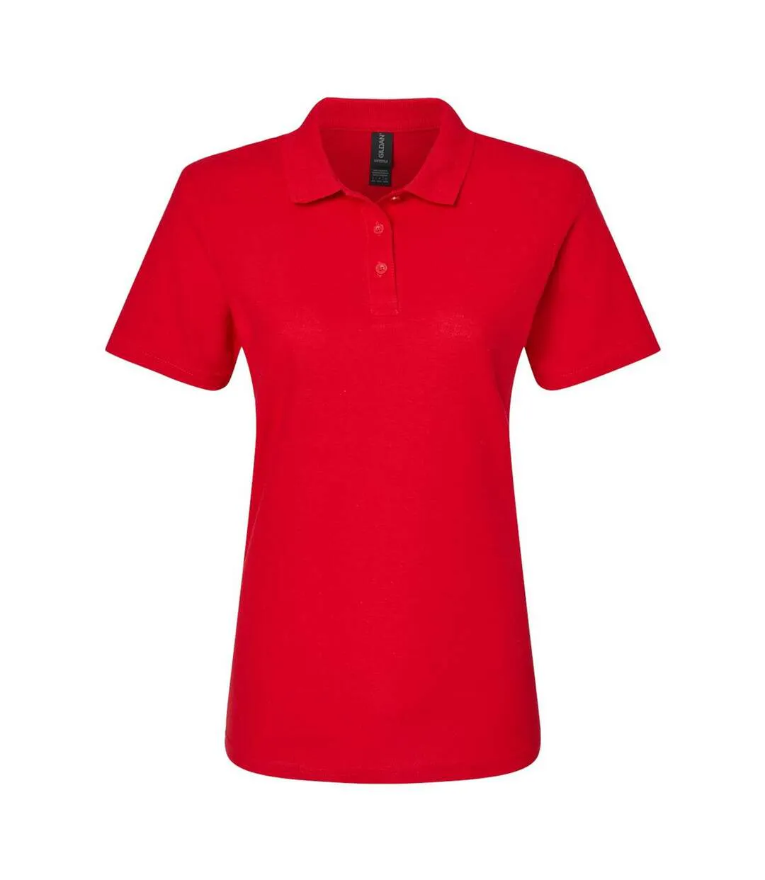 Womens/ladies Pique Soft Touch Polo Shirt Cherry Red Gildan-1