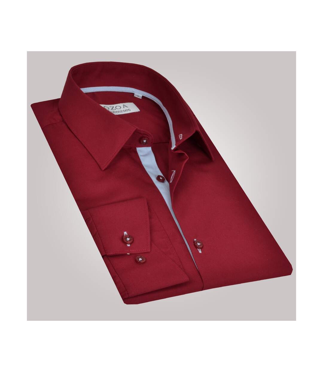 chemise homme bordeaux