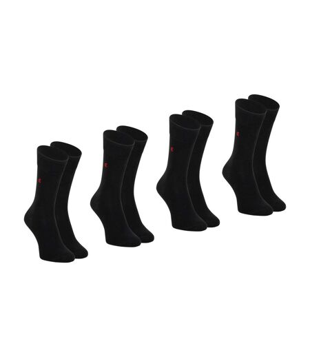 Lot de 4 paires de chaussettes mi-hautes Coton Peigné homme Fait en France Eminence