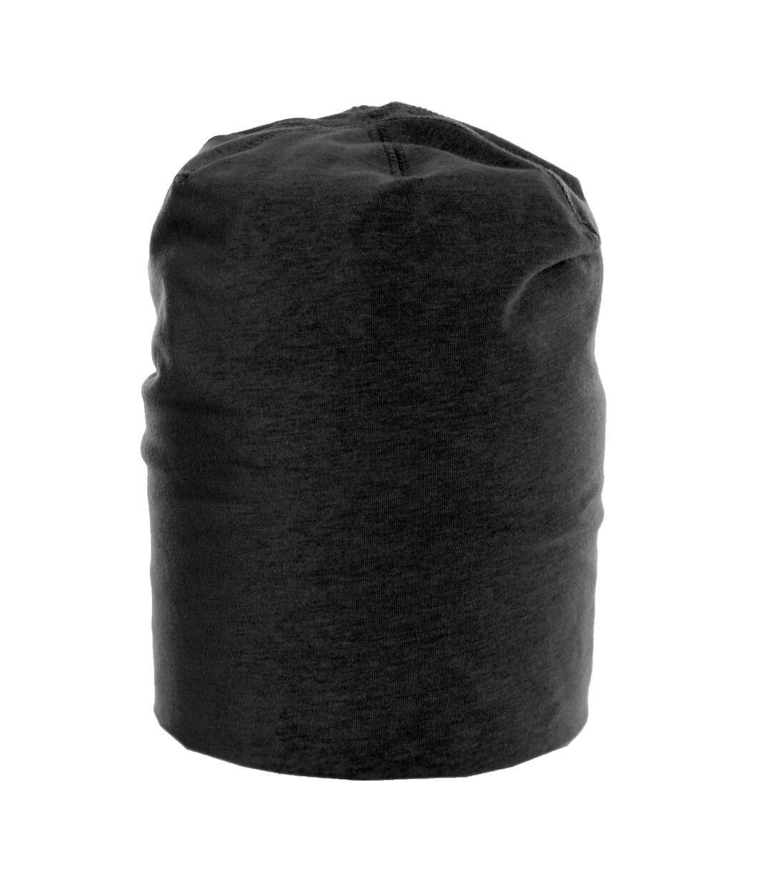 Unisex adult plain beanie black Projob-1