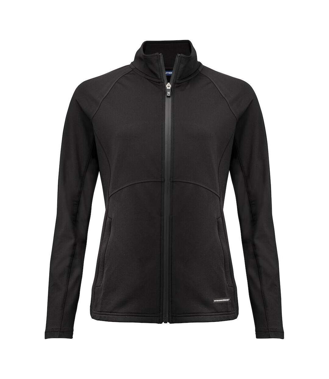 Womens/ladies adapt full zip jacket black Cutter & Buck-1