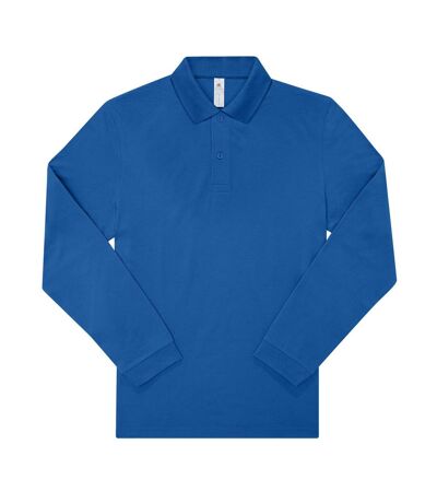 Mens my long-sleeved polo shirt navy B&C