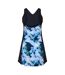 Womens/ladies Fiona Sport Tank Dress Blue Head-2