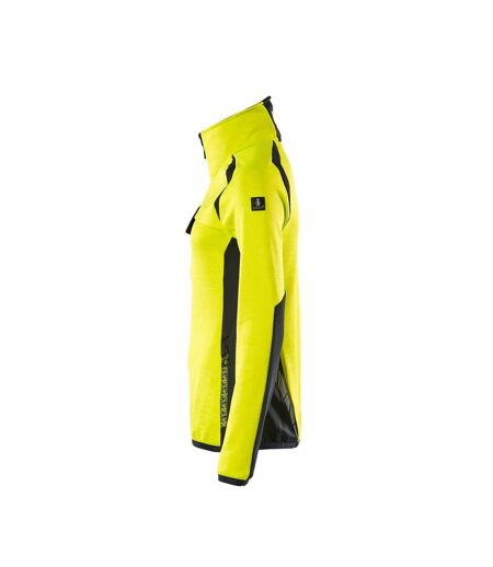 Pull Motif/style Deux Tons Accelerate Safe Femme Jaune Fluo Bleu Marine Foncé Mascot