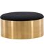 Pouf avec coussin en velours noir et cuivré Puff 75 cm-1