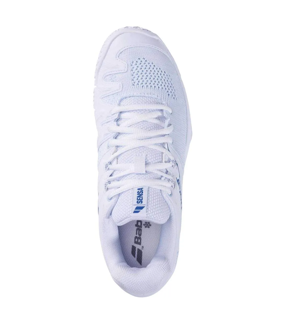 Womens/ladies Sensa Tennis Shoes White Cool Blue Babolat-2