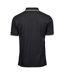 Mens Luxury Stripe Polo Shirt Black White Tee Jays-2
