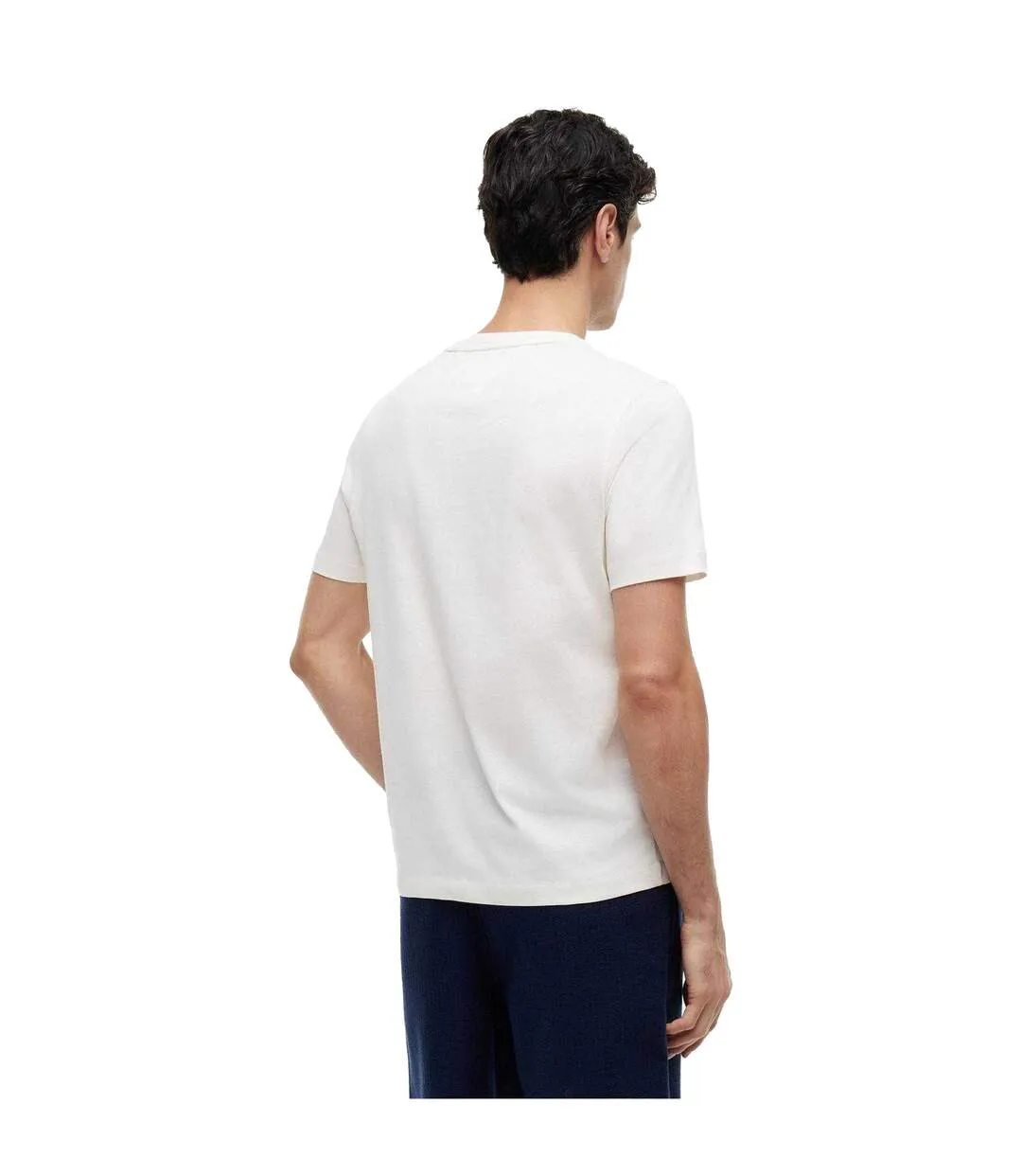 T-shirt Motif/style Imprimé Sur Poitrine Summer Homme Blanc Cassé Tommy Hilfiger-3
