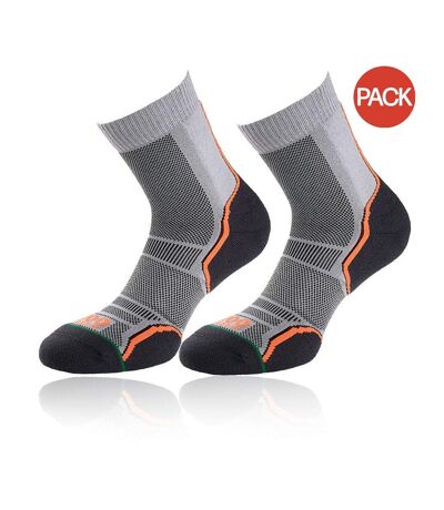 Chaussettes trail femme gris / orange / noir 1000 Mile