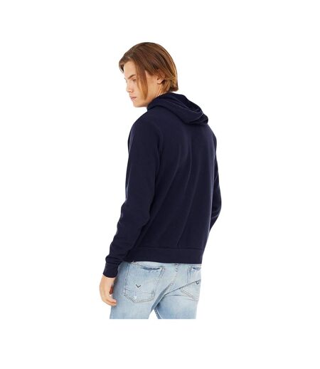 Sweatshirt polaire à capuche unisexe bleu marine Bella + Canvas