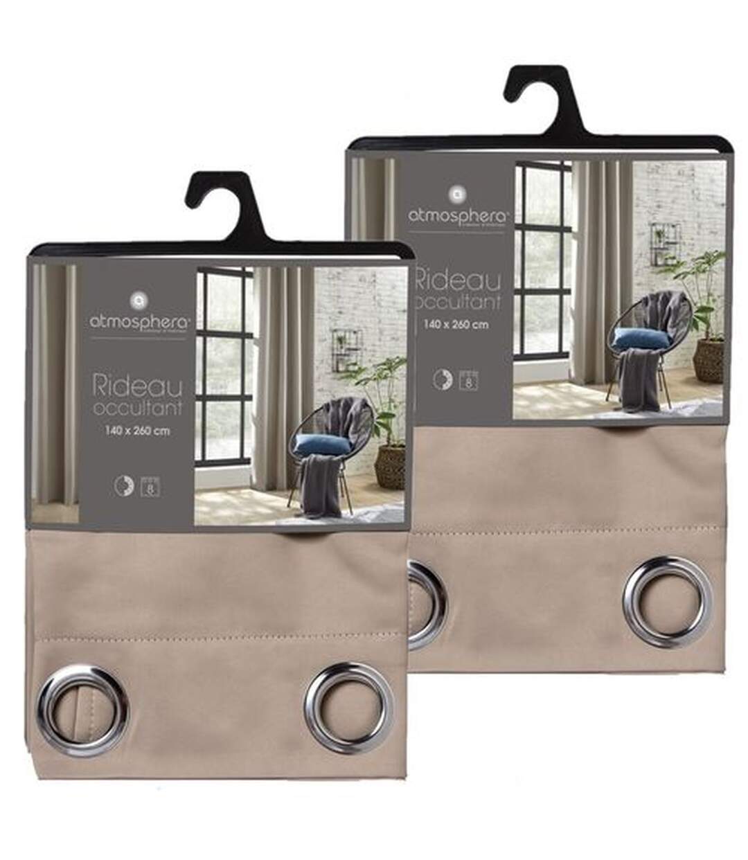 Lot de 2 Rideaux occultants Louisa-1