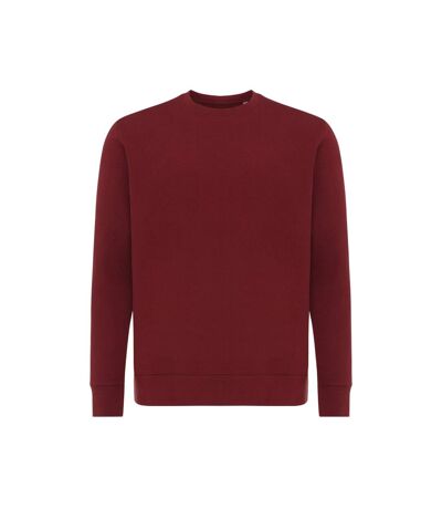 Unisex adult etosha recycled cotton lightweight sweatshirt burgundy Iqoniq