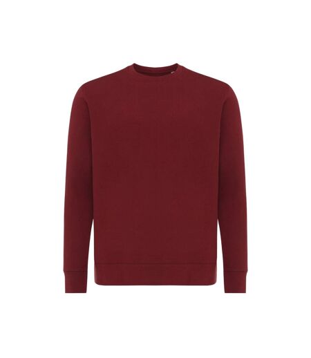 Unisex adult etosha recycled cotton lightweight sweatshirt burgundy Iqoniq