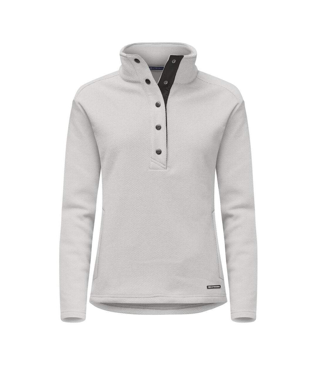 Womens/ladies hunts point fleece jacket silver Cutter & Buck-1