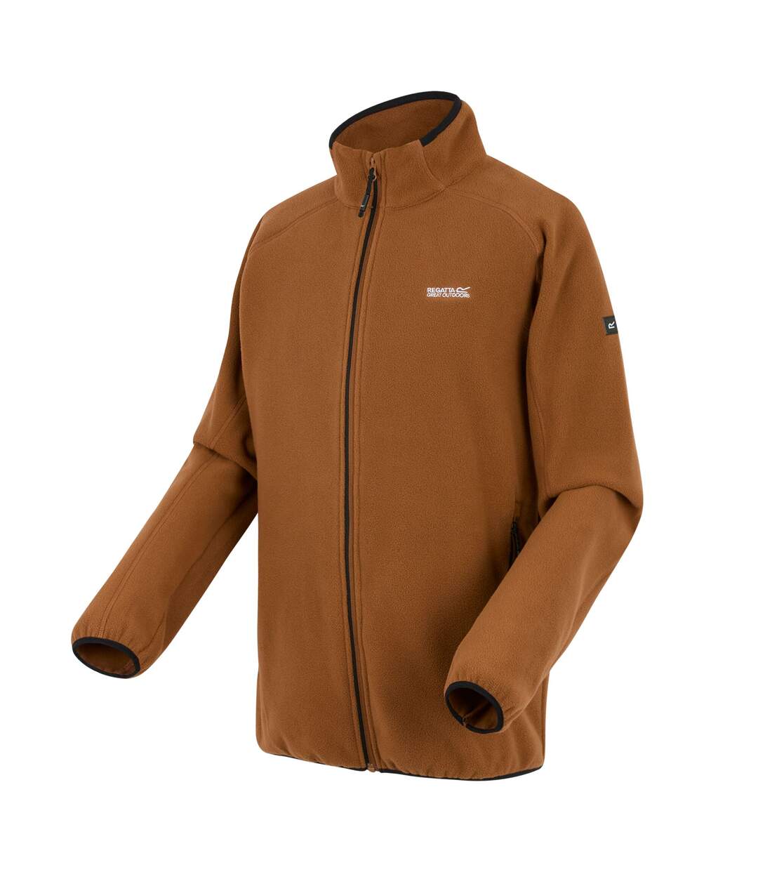 Mens Hadfield Full Zip Fleece Jacket Nut Brown Regatta-3