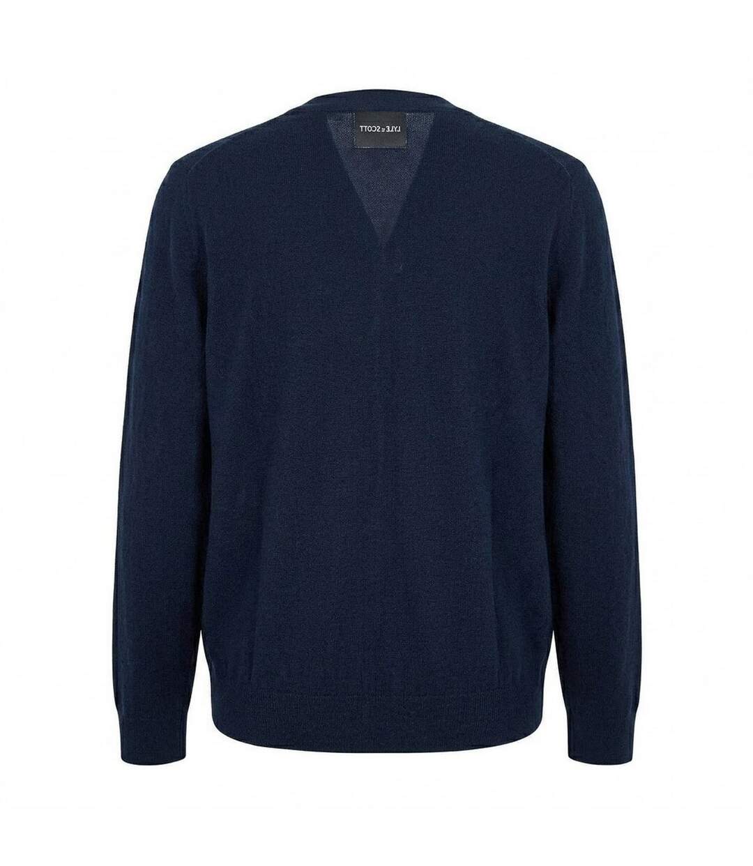 Mens V Neck Cardigan Dark Navy Lyle & Scott-2