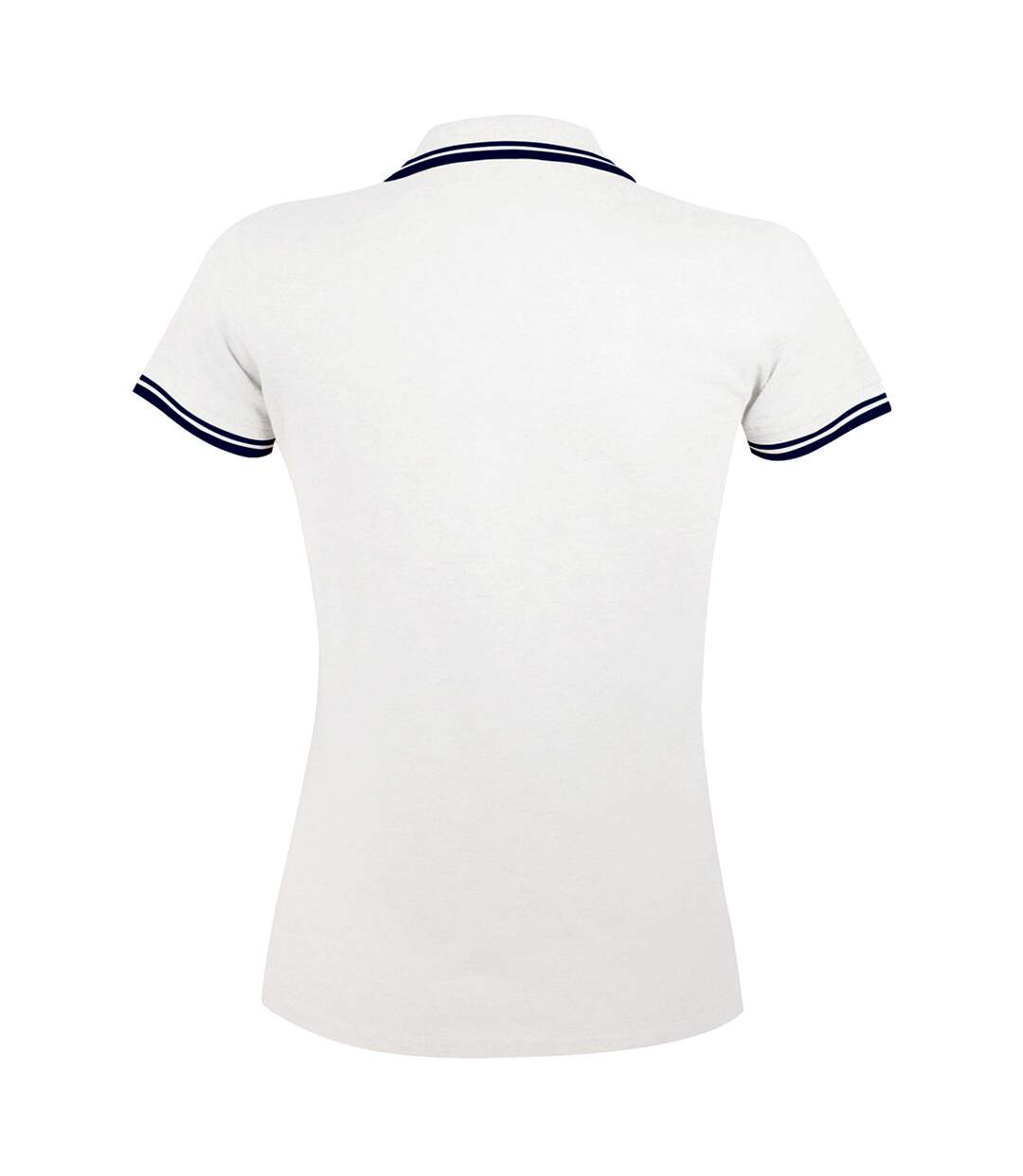 Polo manches courtes pasadena femme blanc/bleu marine SOLS