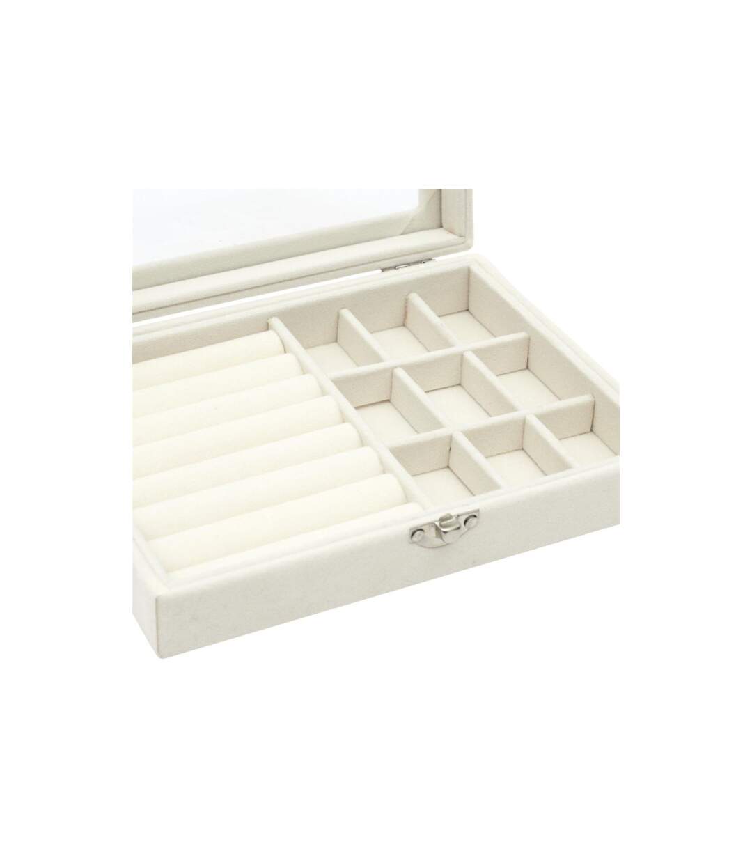 Boîte à Bijoux Feutrine 20cm Blanc-2
