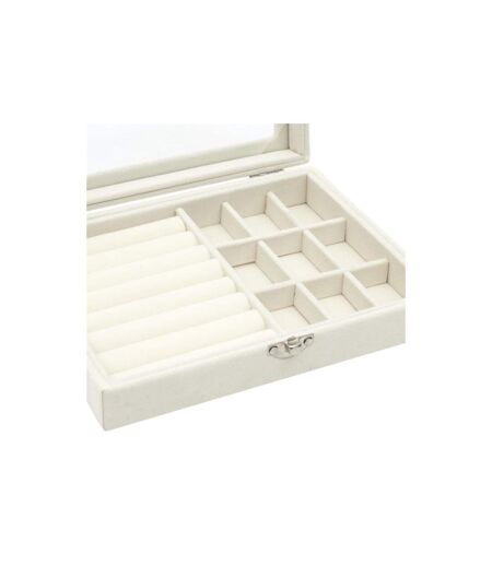 Boîte à Bijoux Feutrine 20cm Blanc