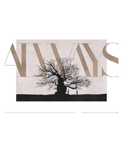 Harry Potter - Imprimé ALWAYS (Noir / Blanc cassé) (30 cm x 40 cm) - UTPM6034