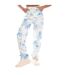 Womens/ladies Cotton Tie Dye Cropped Straight Jeans Multicoloured Boss-1