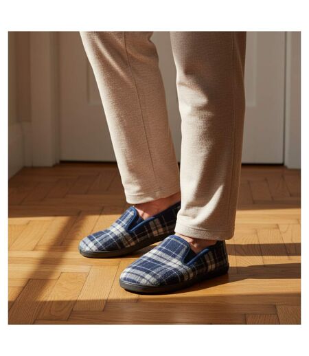 OZABI Pantoufles Charentaises Homme Fourrées Carreaux Écossais Antidérapantes
