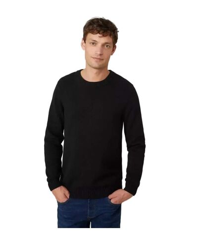 Maine Mens Premium Cotton Crew Neck Sweater (Black)