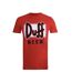 T-Shirt rouge homme the simpsons  duff beer-2